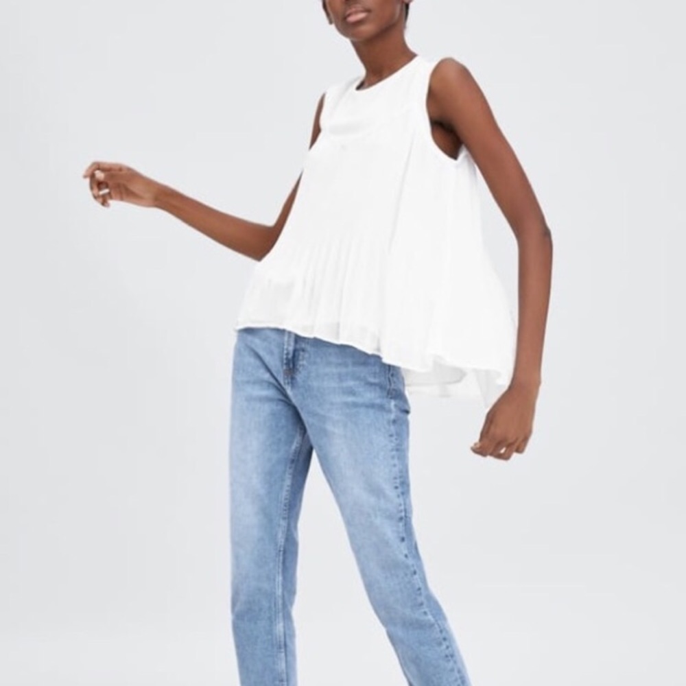 Zara ecru top in white